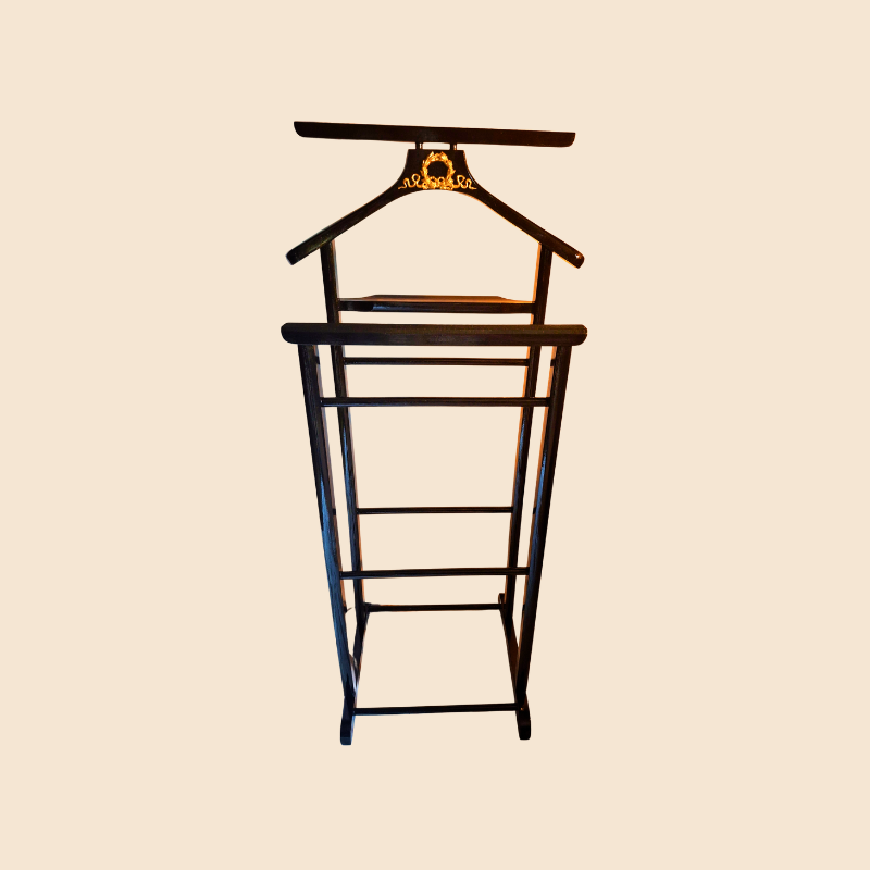 Valet-de-chambre-vintage-de-marque-Formax-ornement-couronne-fleurie-dorée-à-l-or-fin-23-carats-