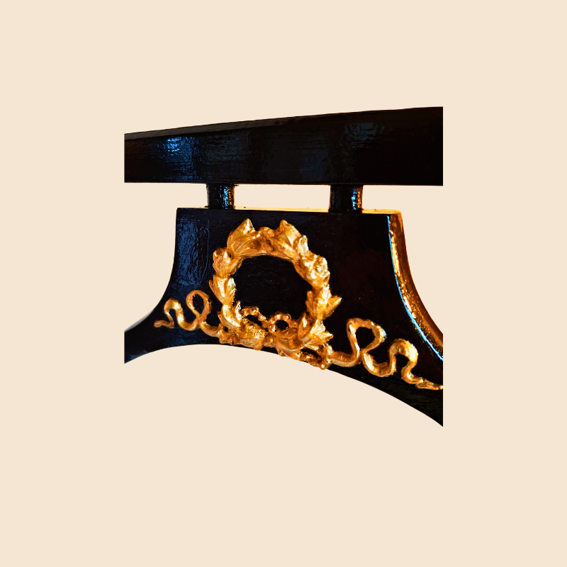 Valet de chambre vintage de marque Formax, ornement couronne fleurie dorée à l'or fin 23 carats – Image 4